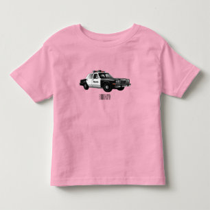 Politiewagen cartoon illustratie kinder shirts
