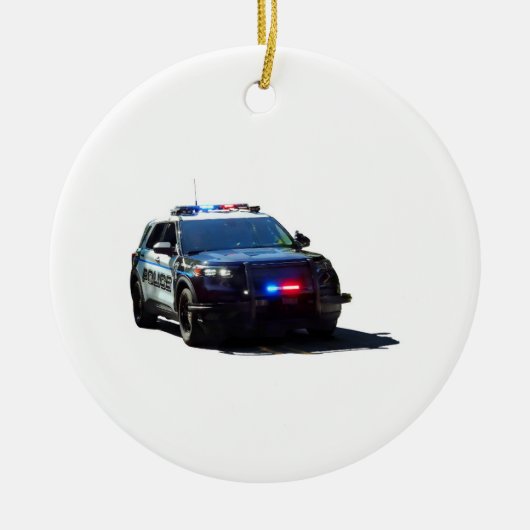 Politiewagen Keramisch Ornament (Voorkant)