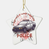 Politiewagen Keramisch Ornament (Links)