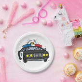 Politiewagen Papieren Bordje (Feest)