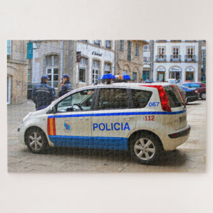 Politiewagen, Santiago de Compostela, Spanje Legpuzzel