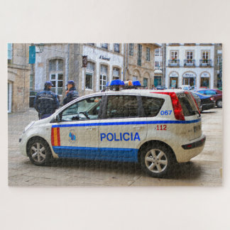 Politiewagen, Santiago de Compostela, Spanje Legpuzzel