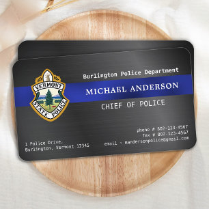 Politiewet handhaving Aangepaste Logo Silver Blue Visitekaartje
