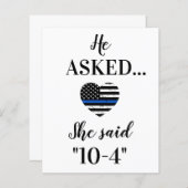 Politiewetshandhavingsweddenschap sparen de datum (Voorkant / Achterkant)