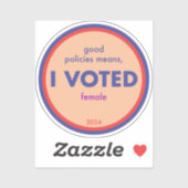 Politiques J'Ai Voté Sticker Unique (Feuille)