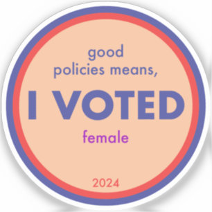 Politiques J'Ai Voté Sticker Unique