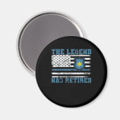 Polizei de Legende heeft de Amerikaanse vlag uitge Magneet (Voorkant / Achterkant)