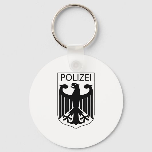 POLIZEI - Duitse politiesymbool Giften Sleutelhanger (Voorkant)