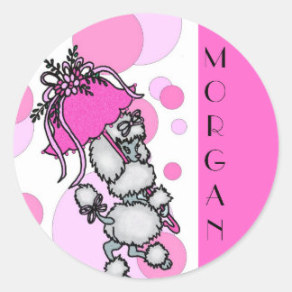 Polk-a-stippen N Poedels- Ronde Sticker