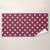 Polka blanche croise sur mûrier (Serviette de bain)