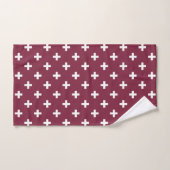 Polka blanche croise sur mûrier (Serviette à main)