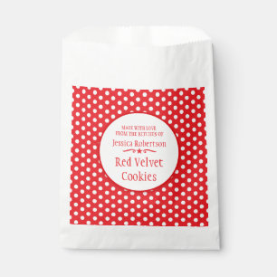 Polka blanche rouge Échange de Noël sacs à pâte pe