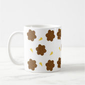Polka Brown jaune point Mug (Gauche)
