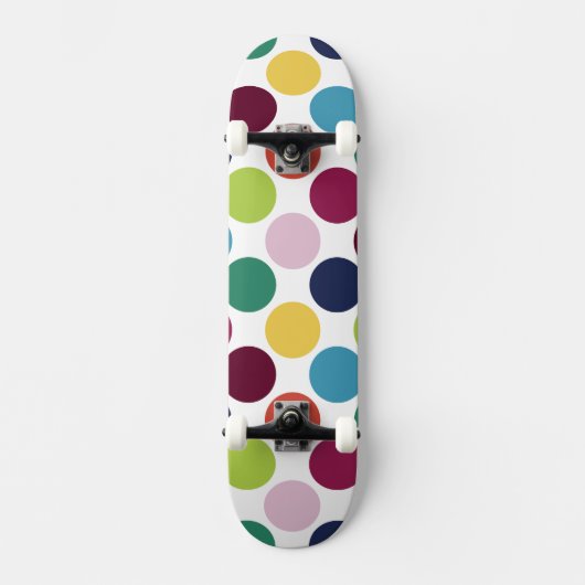 Polka coloré point bulle Old School skateboard (Recto)