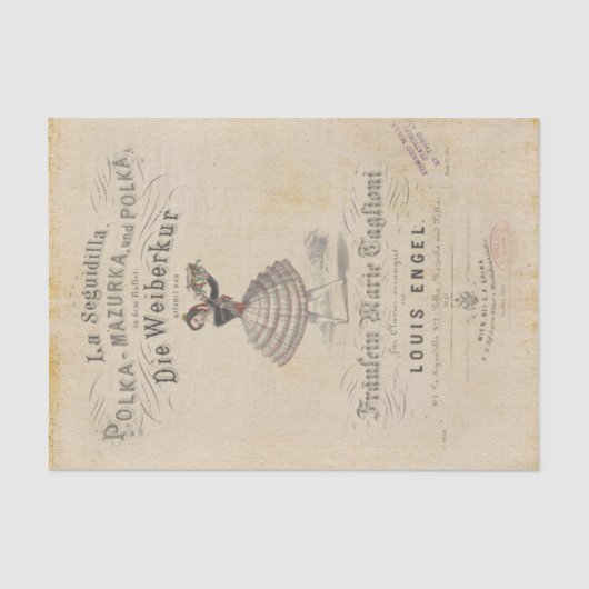  polka danser tissuepapier (Voorkant)