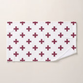 Polka de mûre croise sur blanc (Serviette à main)