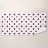 Polka de mûre croise sur blanc (Serviette de bain)