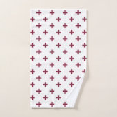 Polka de mûre croise sur blanc (Serviette à main)