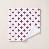 Polka de mûre croise sur blanc (Gant de toilette)