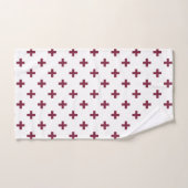 Polka de mûre croise sur blanc (Serviette à main)