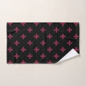 Polka de mûre croise sur le noir (Serviette à main)