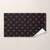 Polka de mûre croise sur le noir (Serviette à main)