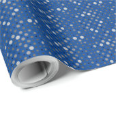 Polka Dot 01.Gray Blue BG Cadeaupapier (Rol Hoek)