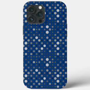 Polka Dot 01.Gray Blue BG iPhone 13 Pro Max Hoesje