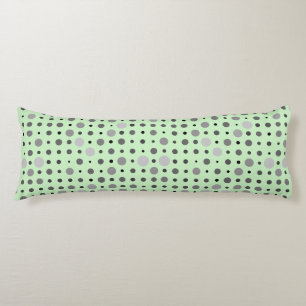 Polka Dot 01.Grey Lgreen BG Lichaamskussen