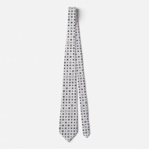 Polka Dot 01.Grey OffWhite BG Stropdas