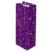 Polka Dot 01.Roze DPurple BG Wijn Cadeautas (Voorkant Gekanteld)