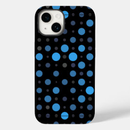 Polka Dot 01X.Blue Shade Zwart BG Case-Mate iPhone 14 Hoesje
