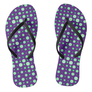 Polka Dot 02.Groen. D PAARSE BG Teenslippers