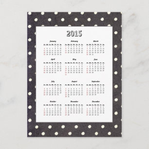 Polka Dot 2015 Calendar Briefkaart