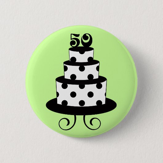 Polka Dot 50th Birthday Jubileum Ronde Button 5,7 Cm (Voorkant)