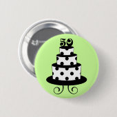 Polka Dot 50th Birthday Jubileum Ronde Button 5,7 Cm (Voorkant /achterkant)