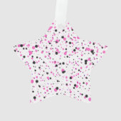 Polka Dot Acrylique Star Ornement (dos)