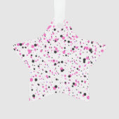 Polka Dot Acrylique Star Ornement (devant)