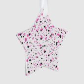 Polka Dot Acrylique Star Ornement (devant)