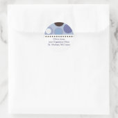 Polka dot adreslabel ronde sticker (Tas)