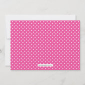 Polka Dot Alphabet First Birthday Party Invitation Kaart (Achterkant)
