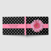 Polka Dot and Pink Gerber Daisy Wedding Guest Book Gastenboek (Volledig)