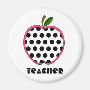 Polka Dot Apple-leraar Magneet