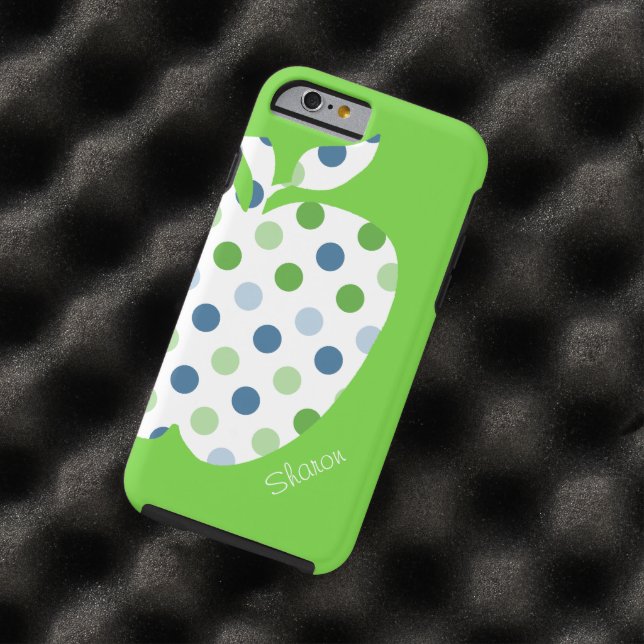 Polka Dot Apple Teacher's iPhone 6 hoesje (Voorbeeld)