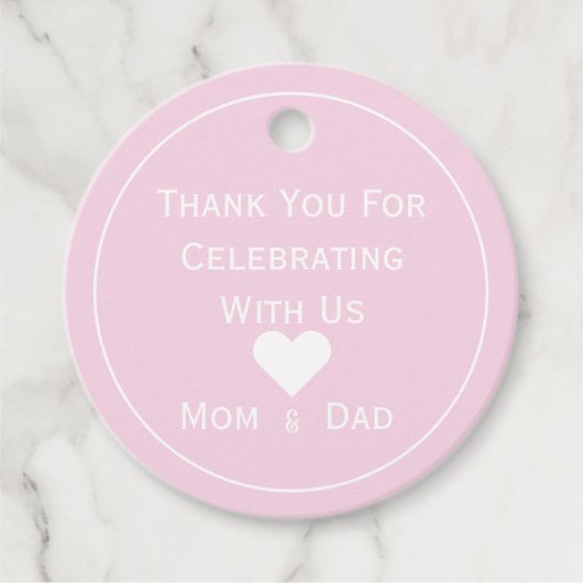 Polka Dot bedankt dat je ons helpt vieren Bedankjes Labels (Voorkant)