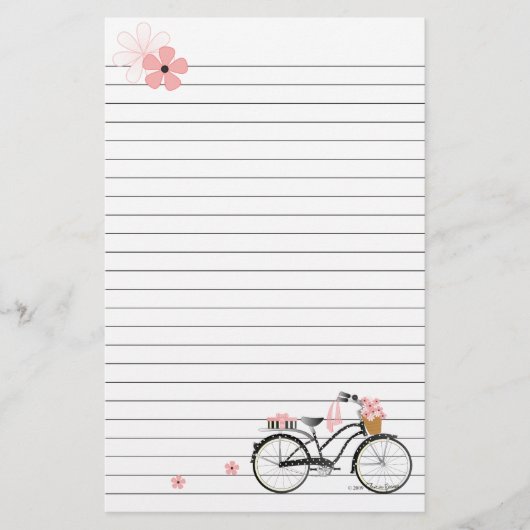 Polka Dot Bicycle Briefpapier (Voorkant)