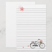 Polka Dot Bicycle Briefpapier (Voorkant / Achterkant)