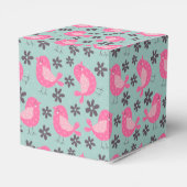 Polka Dot Birds and Flowers Bedankdoosjes (Achterkant)