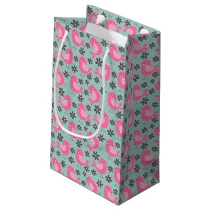 Polka Dot Birds and Flowers Klein Cadeauzakje