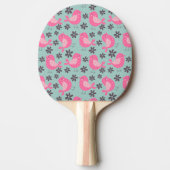 Polka Dot Birds and Flowers Tafeltennisbatje (Voorkant)